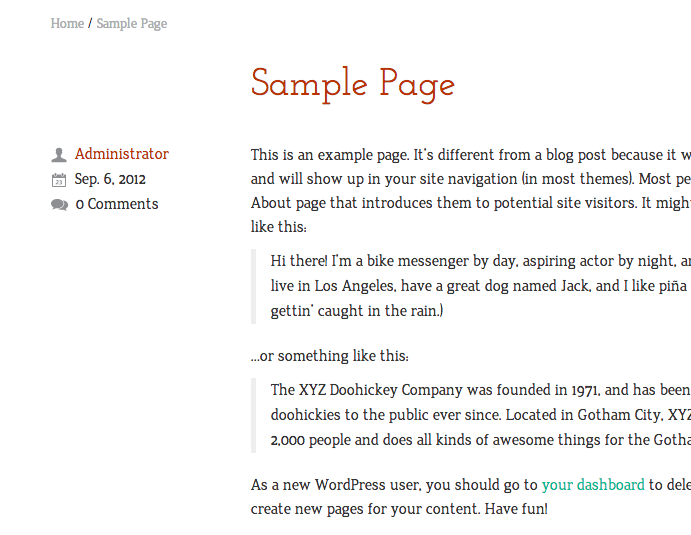 Autumn WordPress Theme
